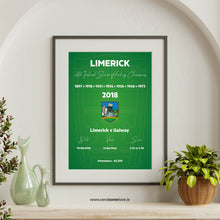 Load image into Gallery viewer, Limerick Hurling Champions 2018 Print
