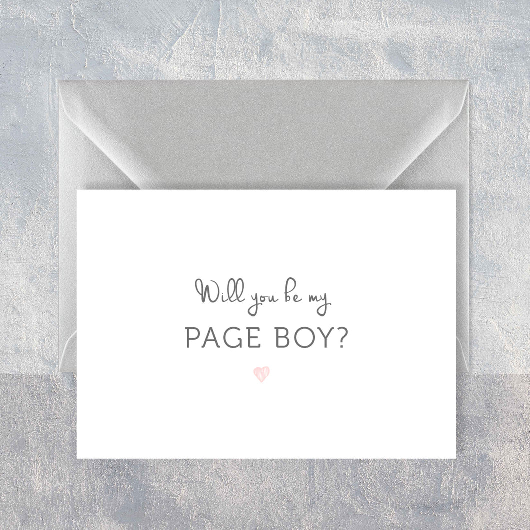 Will you be my Page Boy?